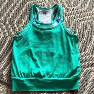 Athleta Girl Turquoise Racerback Athletic Tank